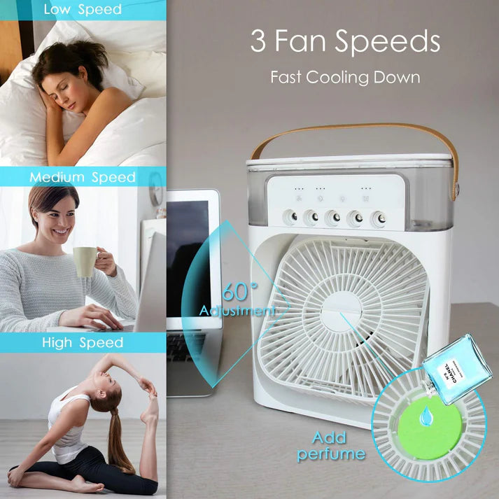 FrostFlow™ – Portable Mist Fan & Air Cooler
